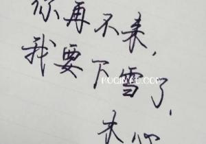 你再不来我就要下雪了是什么意思