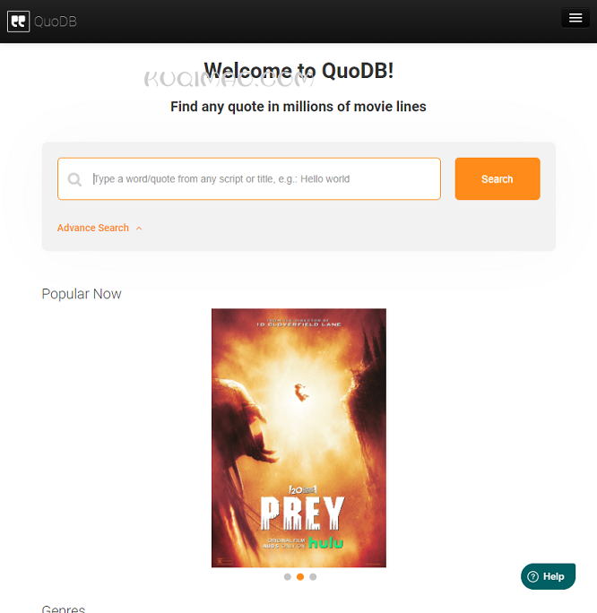 Quodb网站截图