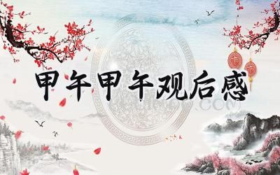 甲午甲午观后感300字怎么写 (6篇）