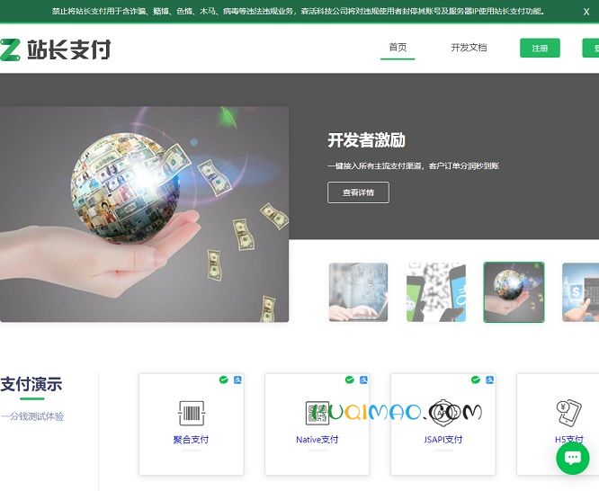 站长支付网站截图
