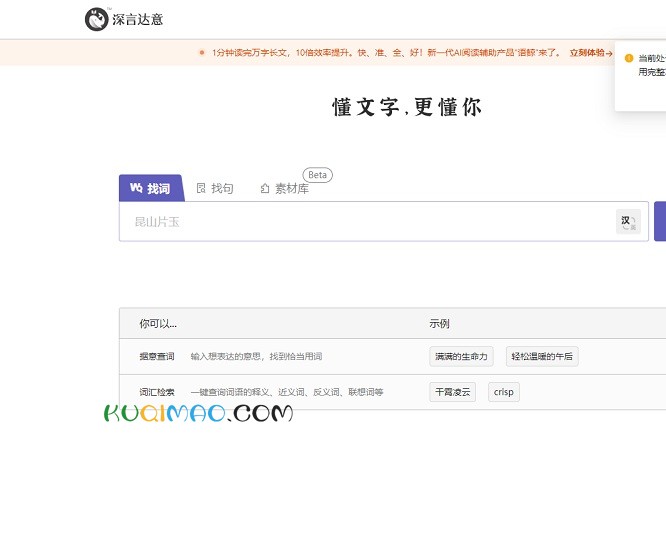深言达意网站截图