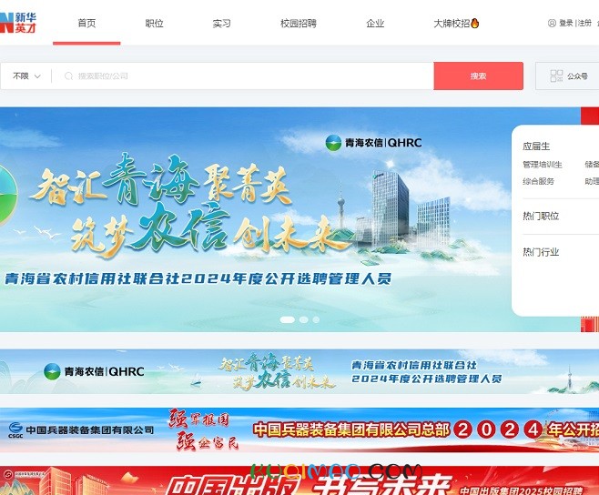 中华英才网网站截图