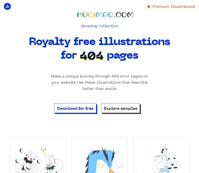 404 Illustrations网站截图