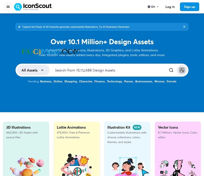 iconscout网站截图