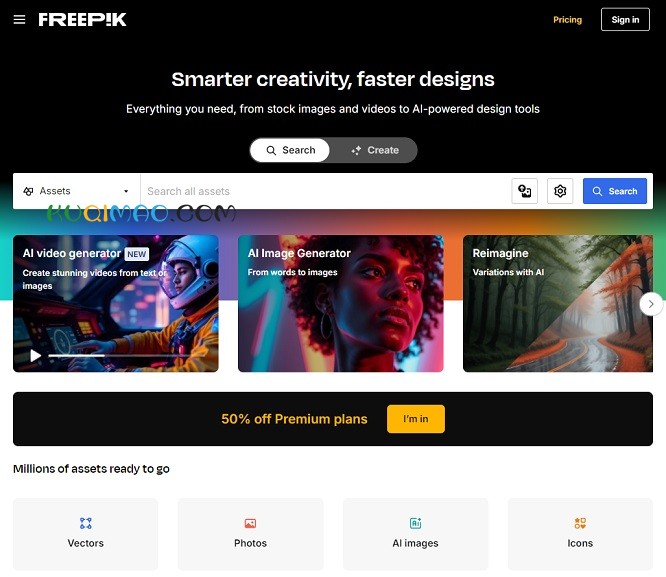 Freepik网站截图