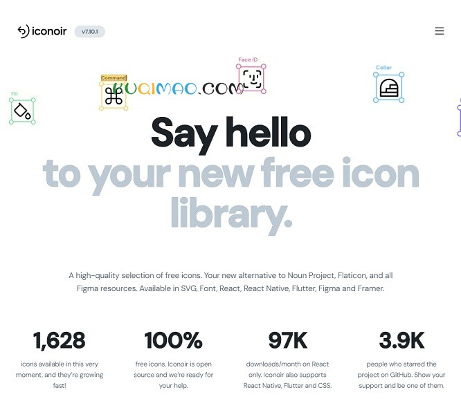 Iconoir网站截图