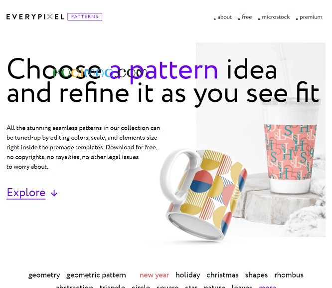 Everypixel Patterns网站截图