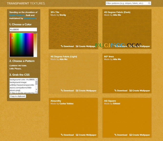 Transparent Textures网站截图