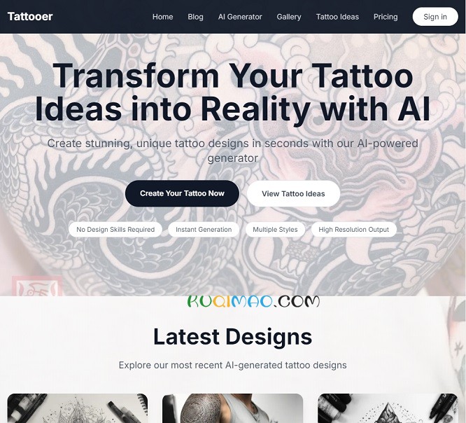 Tattooer网站截图