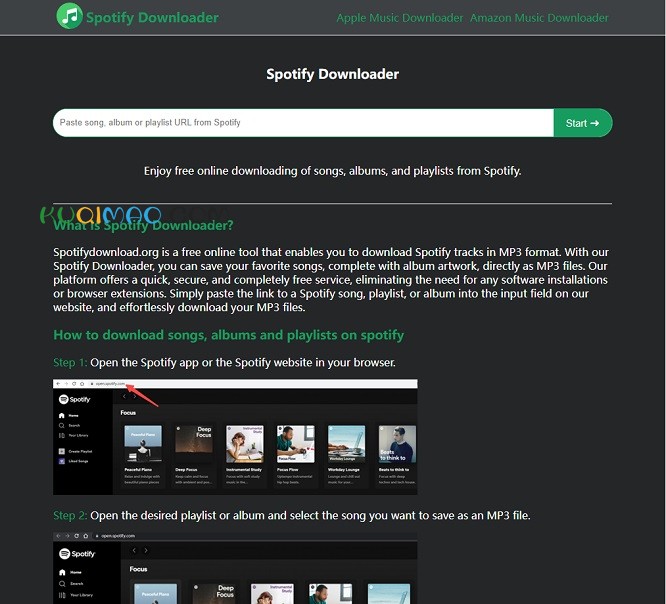 Spotify下载器网站截图