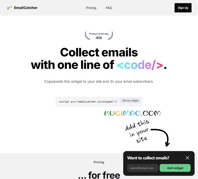EmailCatcher网站截图