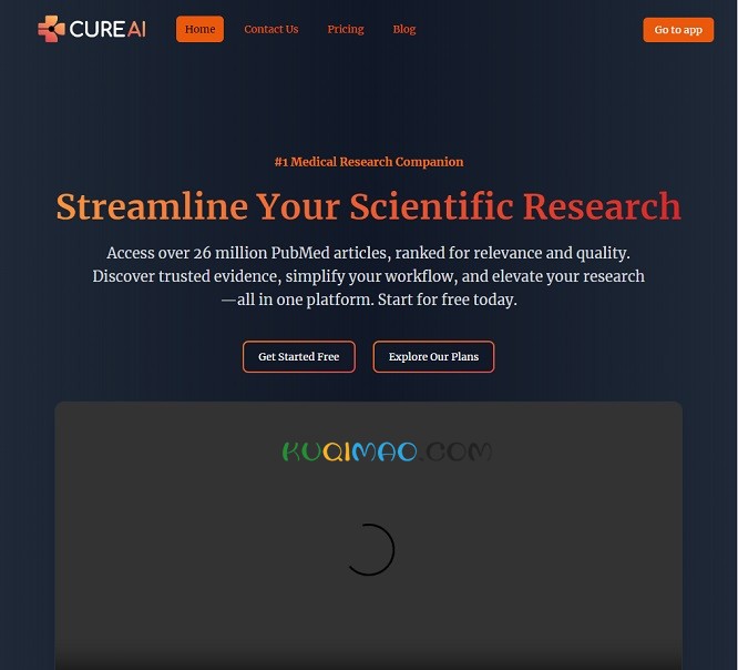 Cure AI网站截图