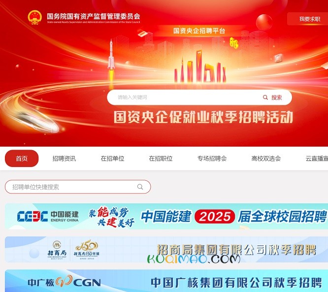 国资央企招聘平台网站截图