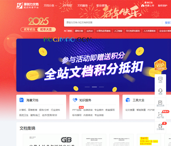原创力文档网站截图