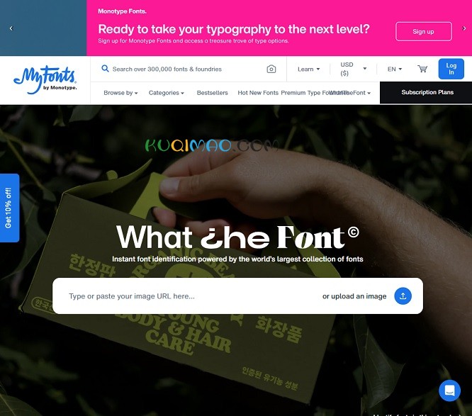 WhatTheFont网站截图