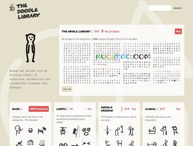 TheDoodleLibrary网站截图