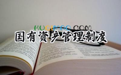 国有资产管理制度 国有资产管理法规制度