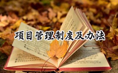 项目管理制度及办法 建设工程项目管理制度