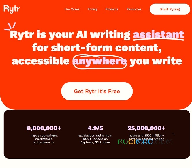 Rytr网站截图