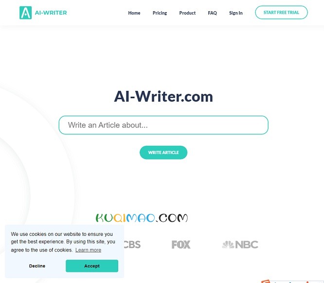 AI-Writer网站截图