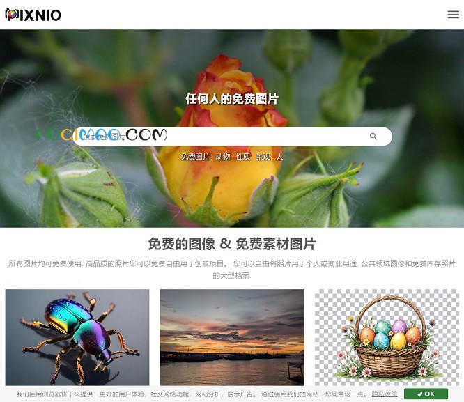 Pixnio网站截图