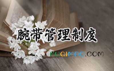 腕带管理制度 医院腕带使用管理制度