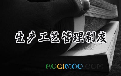 生产工艺管理制度 标准工艺管理制度