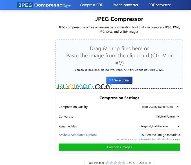 JPEG Compressor网站截图