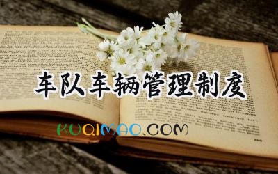 车队车辆管理制度 车辆使用管理制度管理制度