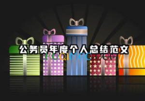 公务员年度个人总结范文 公务员年终个人工作总结