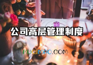 公司高层管理制度范本 公司管理高层规章制度范本