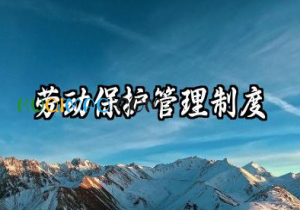 劳动保护管理制度内容范文 劳保管理制度及流程模板
