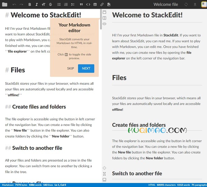 StackEdit网站截图