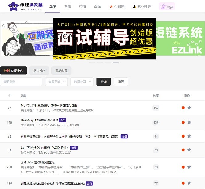 编程满天星网站截图