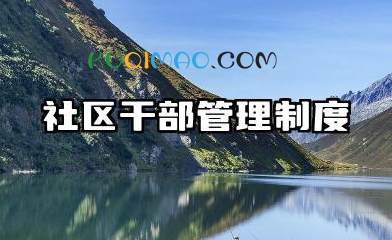 社区干部管理制度及细则 社区工作人员管理制度