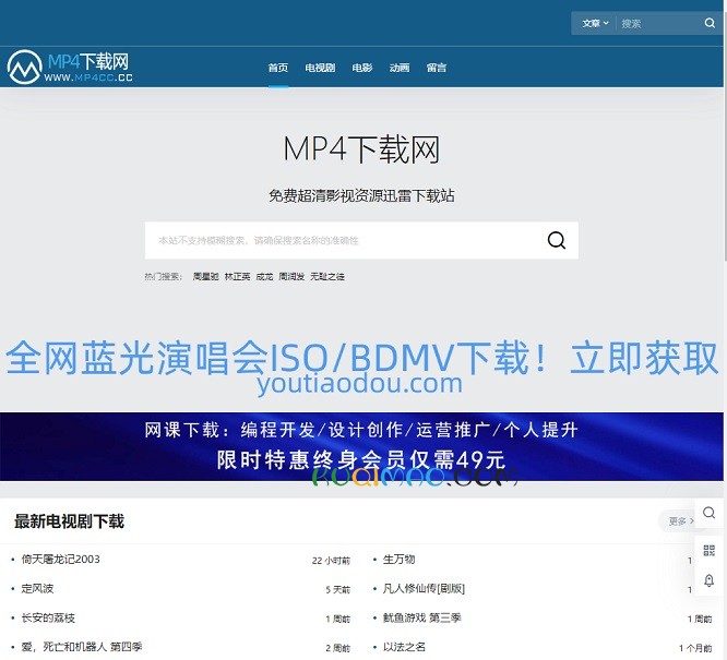 MP4下载网网站截图