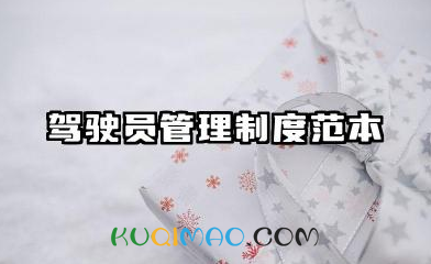 驾驶员管理制度范本大全 单位驾驶员管理的规章制度