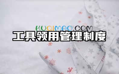 工具领用管理制度 工具的管理与使用制度范文