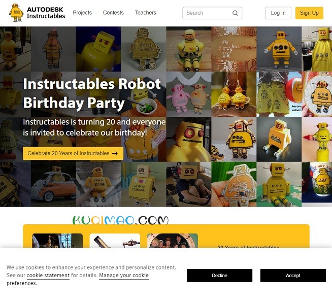 Instructables网站截图