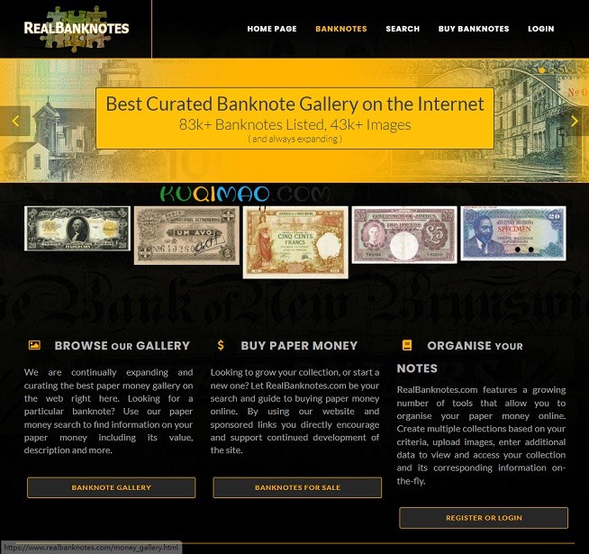 Realbanknotes网站截图