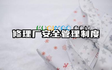 修理厂安全管理制度模板 修理厂安全生产管理制度