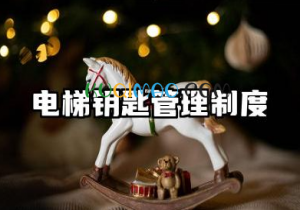 电梯钥匙管理制度模板 电梯钥匙使用管理制度模版