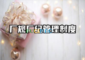 厂规厂纪管理制度范本 工厂厂纪厂规规章制度范本