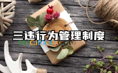 三违行为管理制度范文 安全三违行为管理制度