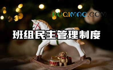 班组民主管理制度范文 班组民主管理制度及细则