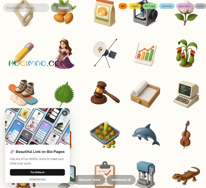 The Thiings Collection网站截图 The Thiings Collection网站截图