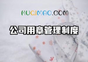 公司用章管理制度范文 印章使用管理制度完整版