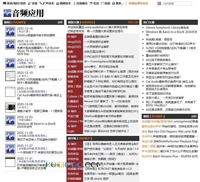 音频应用网站截图 音频应用网站截图