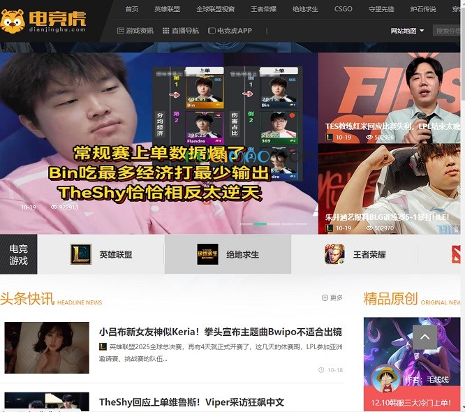 电竞虎网站截图