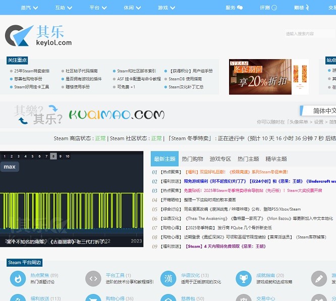 其乐 Keylol网站截图